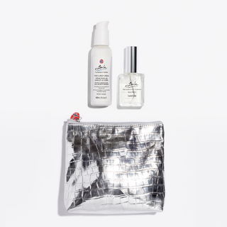 Skien Silver Croc Travel Bag